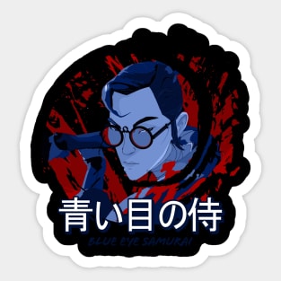 Potrait Blue Eye Samurai Sticker